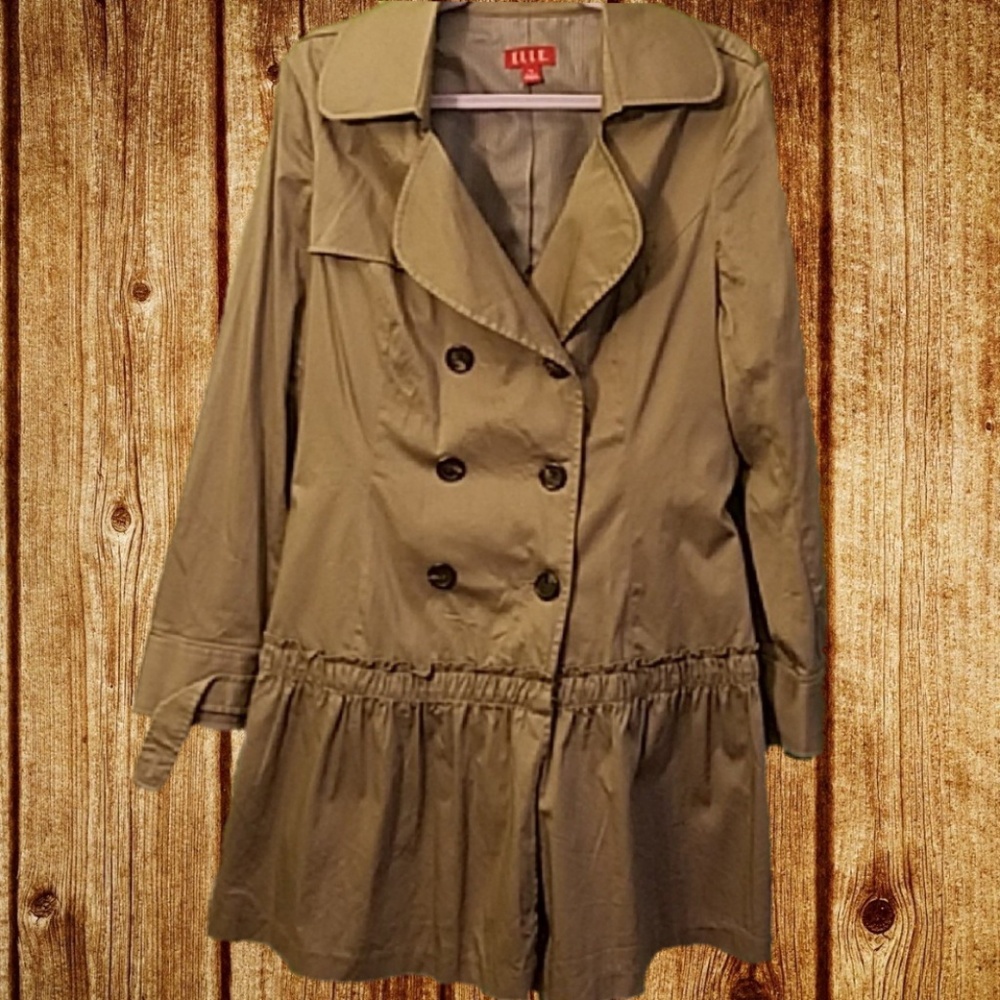 Elle XL skirted trench coat